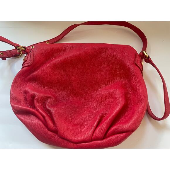 MARC BY MARC JACOBS Classic Q NATASHA Red Leather Crossbody Purse HandBag - Picture 2 of 5